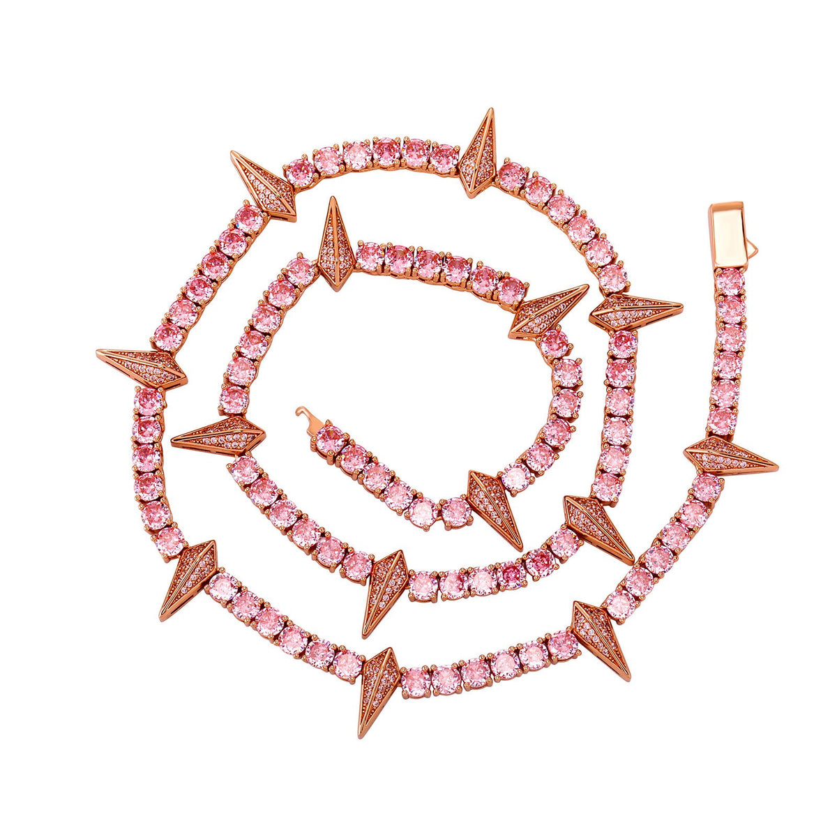 Iced Spike Tennis Chain- Miles Jewellery