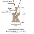 Iced Out Initial Number Pendant- Miles Jewellery