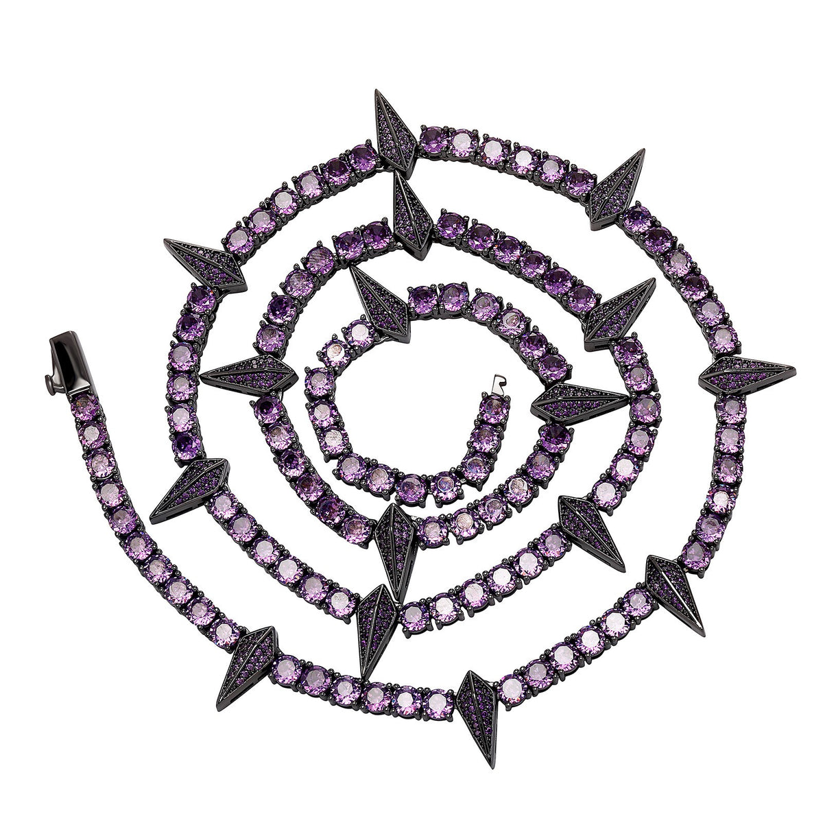 Iced Spike Tennis Chain- Miles Jewellery