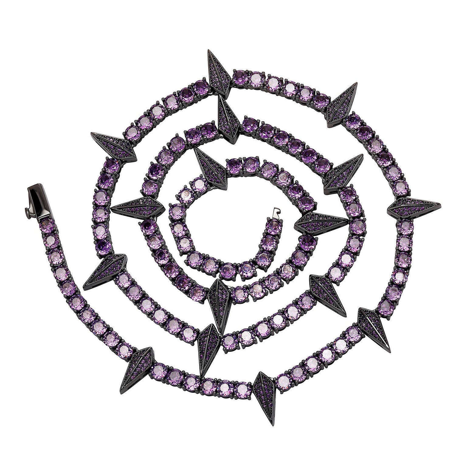Iced Spike Tennis Chain- Miles Jewellery