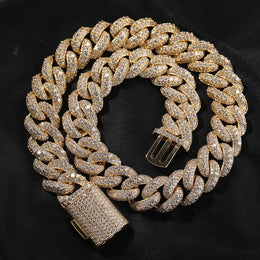 18mm Iced Box Clasp Cuban jewelry detail view 4
