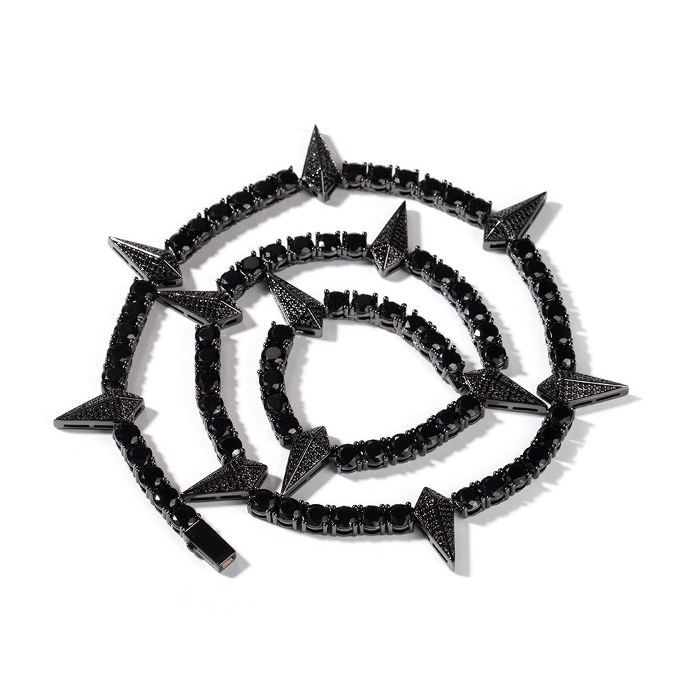 Iced Spike Tennis Chain- Miles Jewellery