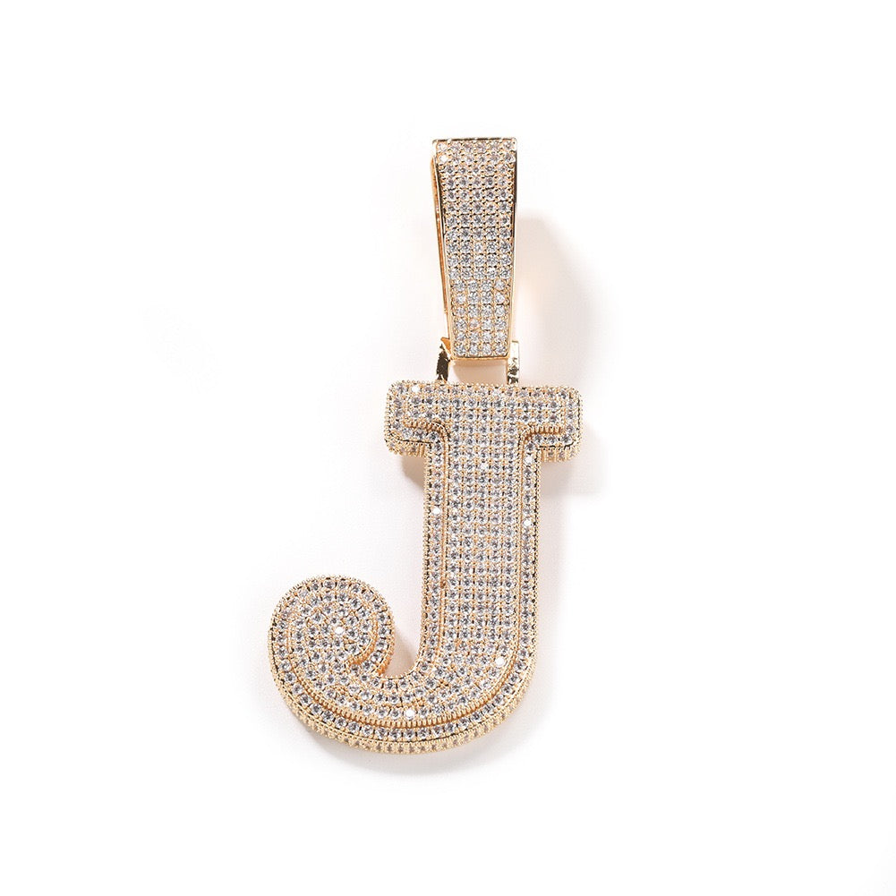 Iced Out Initial Number Pendant- Miles Jewellery