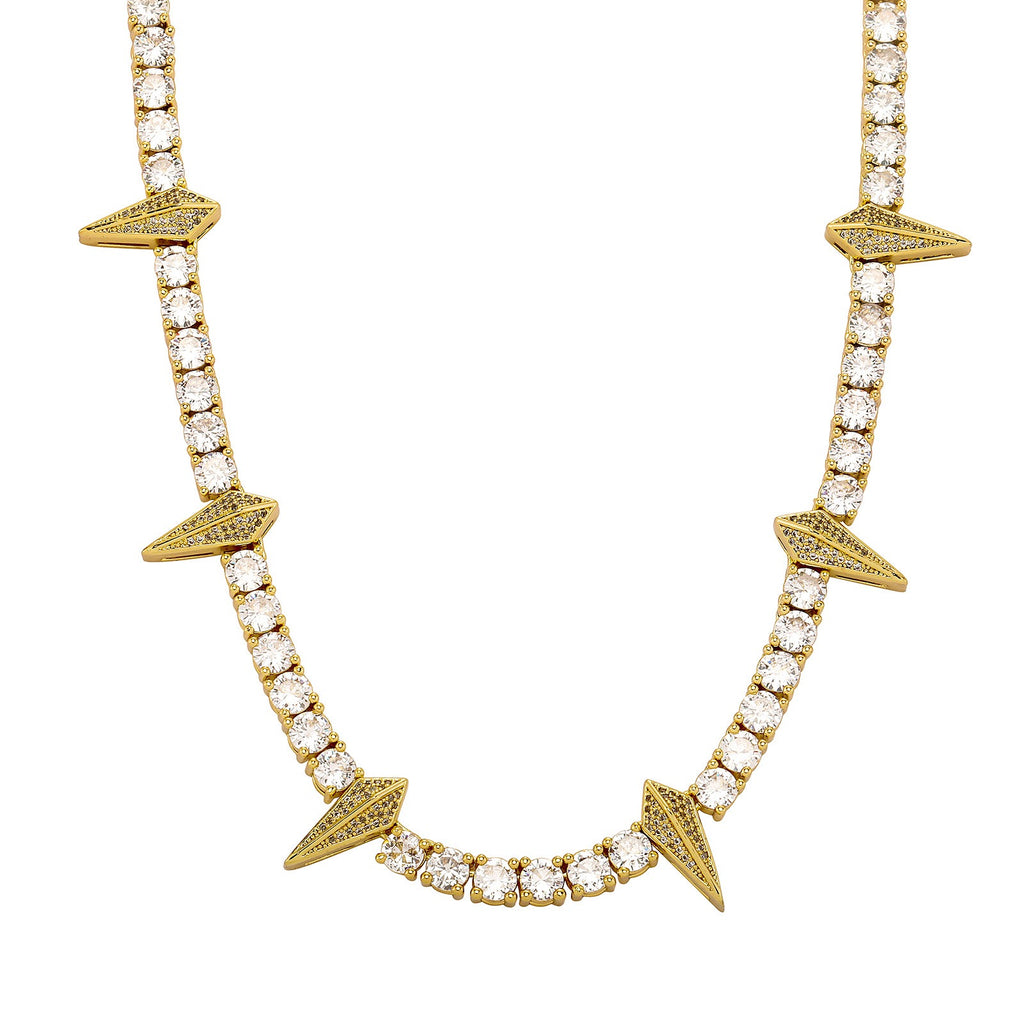 Iced Spike Tennis Chain- Miles Jewellery