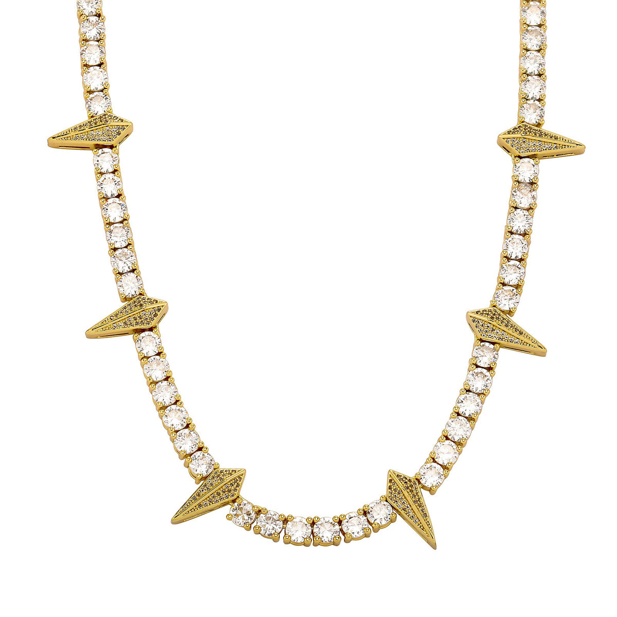 Iced Spike Tennis Chain- Miles Jewellery