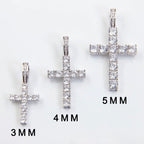 Certified VVS1 D Moissanite Cross Pendant – 925 Sterling Silver Jewelry
