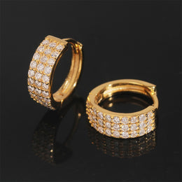 Pavé Moissanite Hoop Earrings - 925 Sterling Silver — product image 2