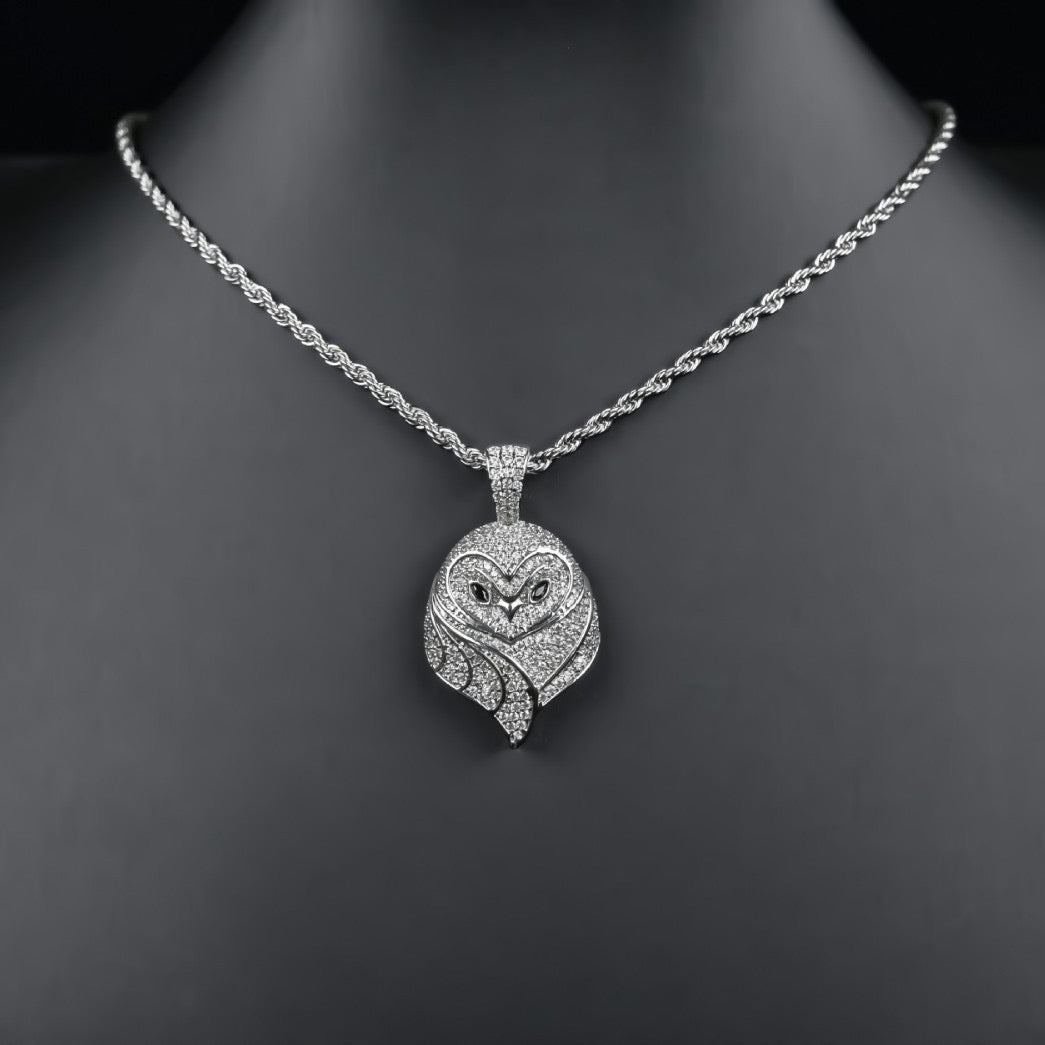 Iced Small Owl Pendant product image 1