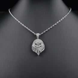 Iced Small Owl Pendant product image 1