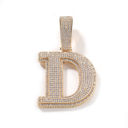 Iced Out Initial Number Pendant- Miles Jewellery