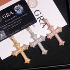 Moissanite Gothic Cross Pendant - 925 Silver Hip Hop Jewelry