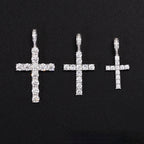 Certified VVS1 D Moissanite Cross Pendant – 925 Sterling Silver Jewelry