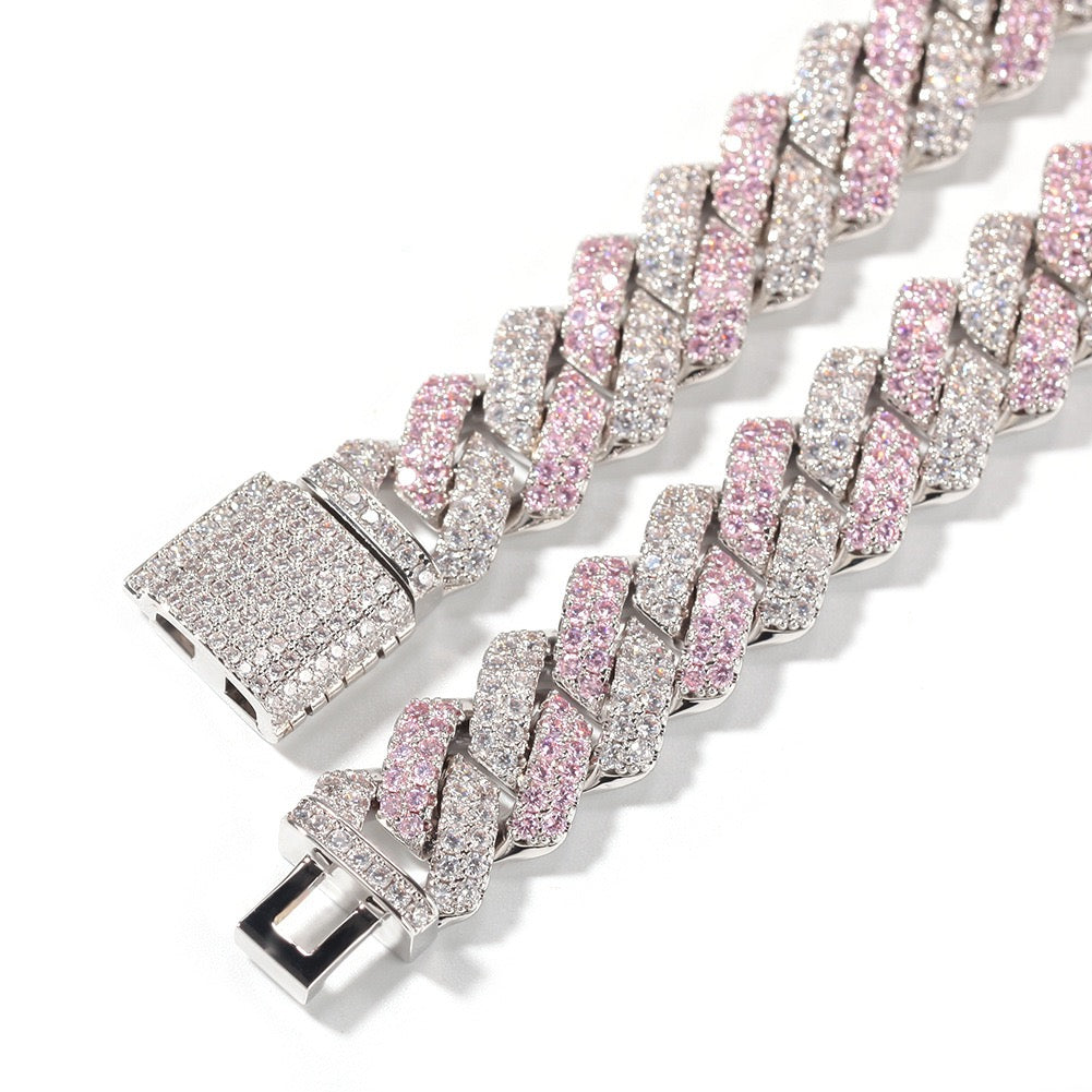13mm Iced Geometric Cuban jewelry detail view 8