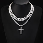 Certified VVS1 D Moissanite Cross Pendant – 925 Sterling Silver Jewelry