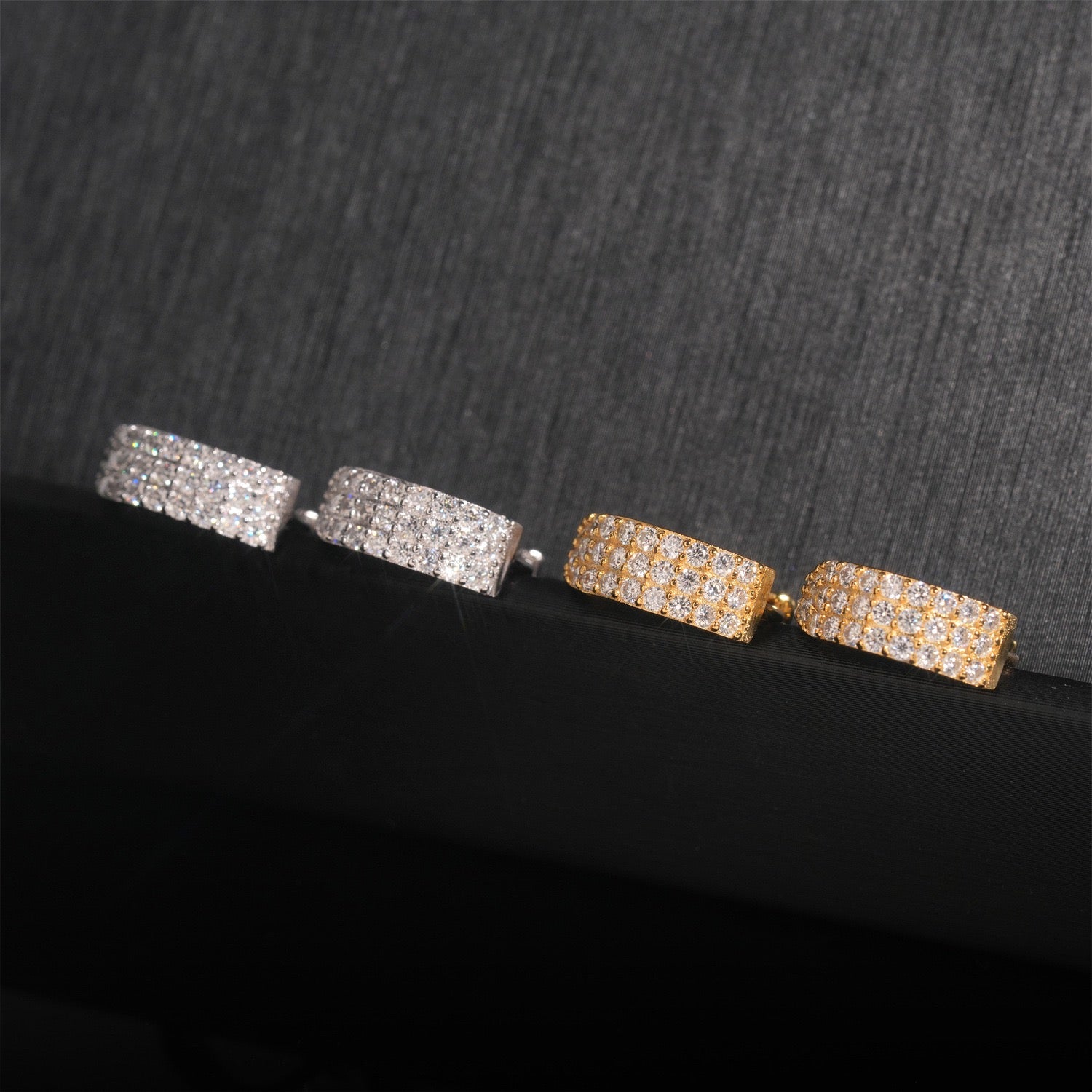 Pavé Moissanite Hoop Earrings - 925 Sterling Silver — product image 7