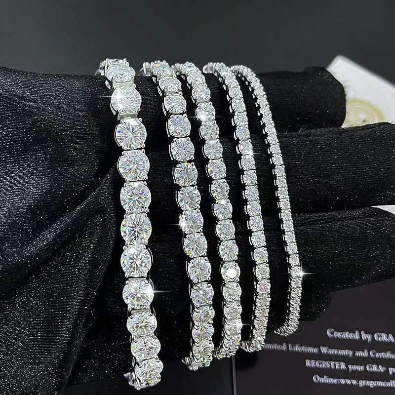 2-6.5mm Certified VVS1 D Moissanite Tennis Chain – 925 Sterling Silver Necklace - product image 11
