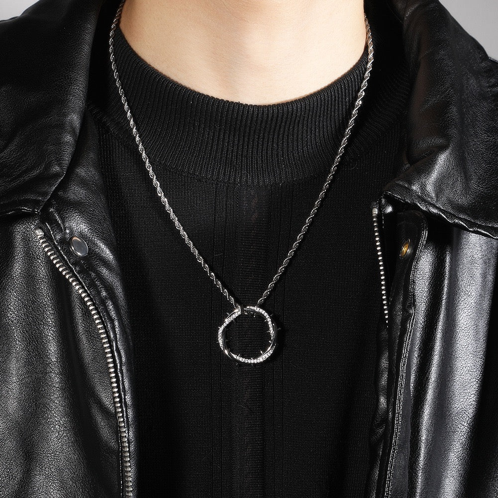 Thorn Crown Pendant Necklace With Rope Chain- Miles Jewellery