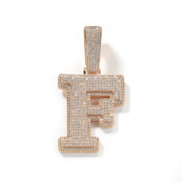 Iced Out Initial Number Pendant- Miles Jewellery