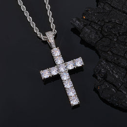 Iced Out Large Cross Pendant- Miles Jewellery