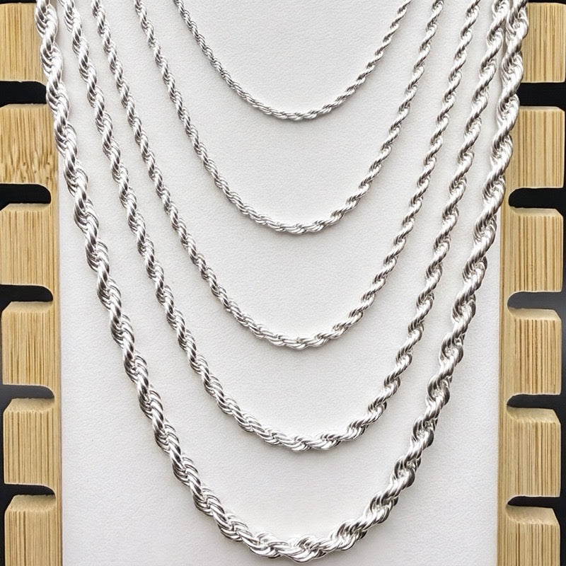 2-5mm Rope Chain Necklace