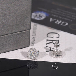 9.8mm Ice Crystal Moissanite Stud Earrings product image 5