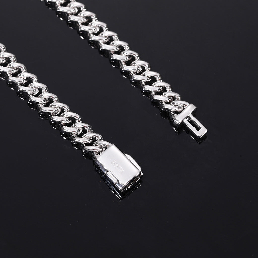 6mm VVS1 D Moissanite Iced Miami Cuban Chain Necklace- Miles Jewellery