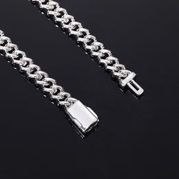 6mm VVS1 D Moissanite Iced Miami Cuban Chain Necklace- Miles Jewellery