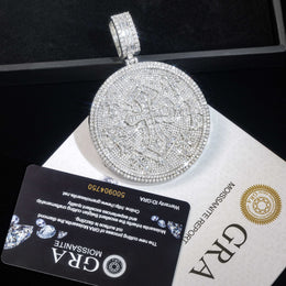 VVS Moissanite Imperial Cross Medallion Pendant - 925 Sterling Silver — product image 10