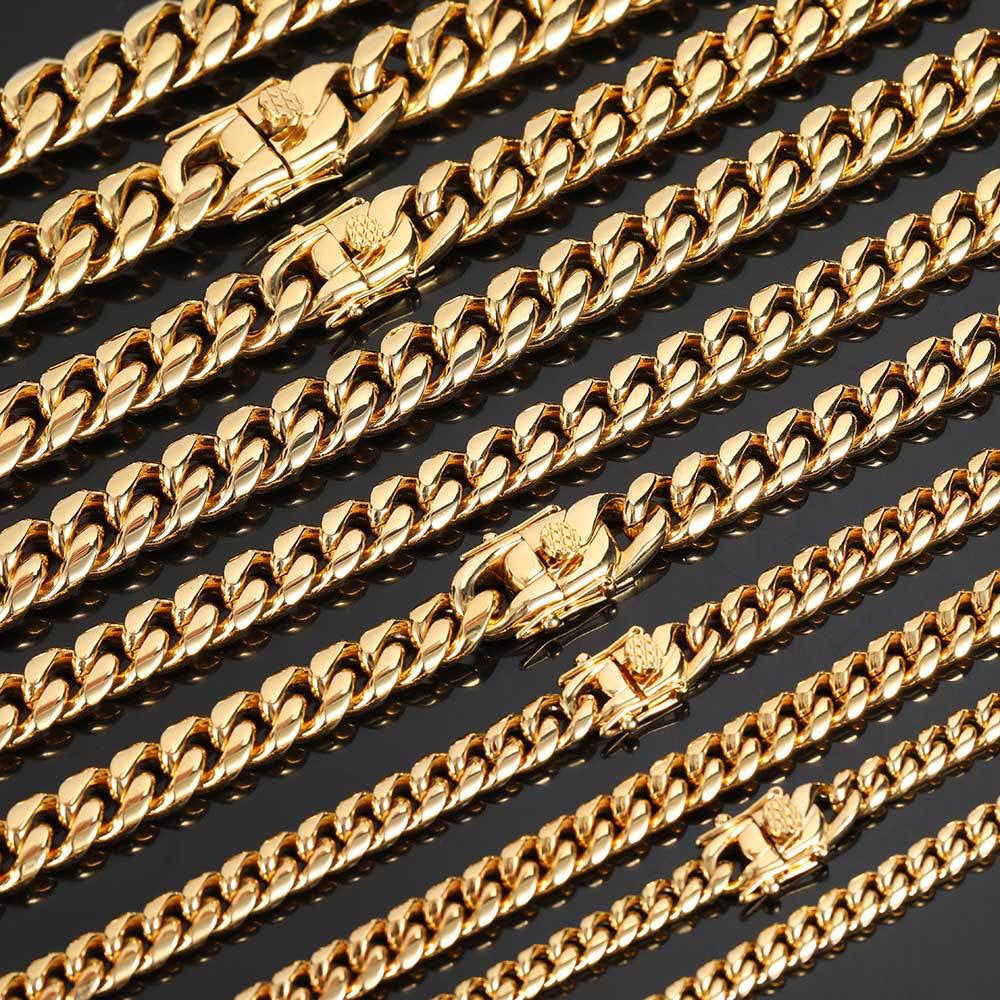 6-18mm Miami Stainless Steel Cuban Link jewelry detail view 13