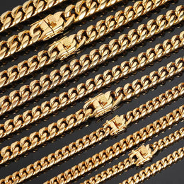 6-18mm Miami Stainless Steel Cuban Link jewelry detail view 13