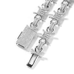 Iced Barbed Wire Chain jewelry detail view 11