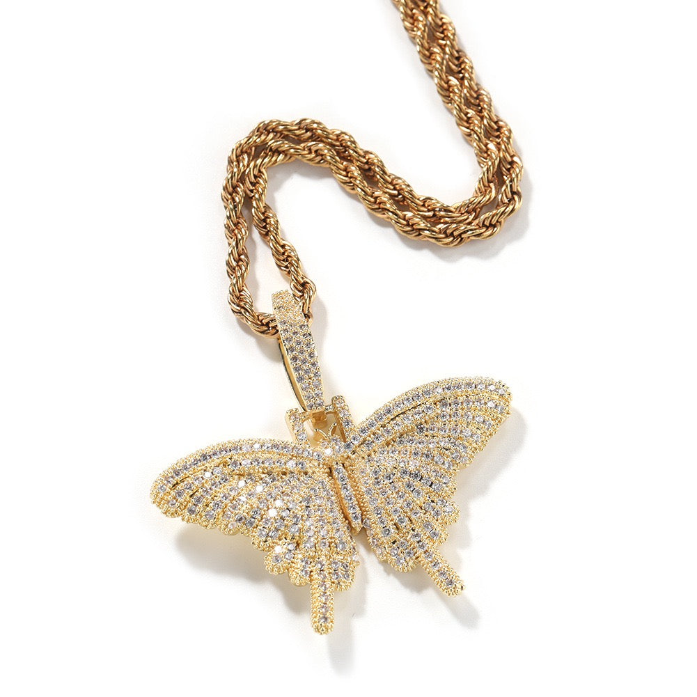 Mini Solid Iced Butterfly Pendant product image 12