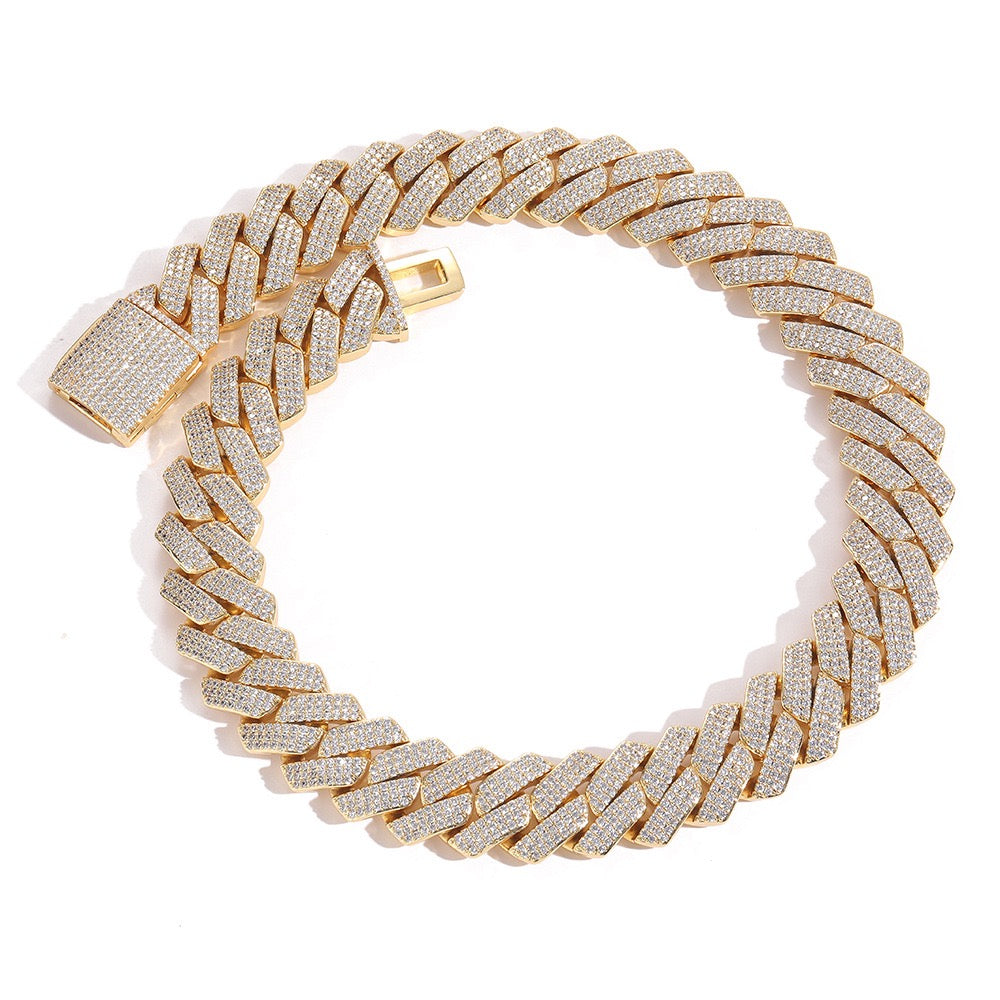 20mm Iced Cuban Chain – 3 Row CZ product image 2