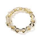 Iced Infinity Cross Link Chain Necklace