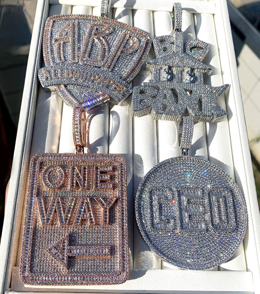Iced Out Shield Pendant