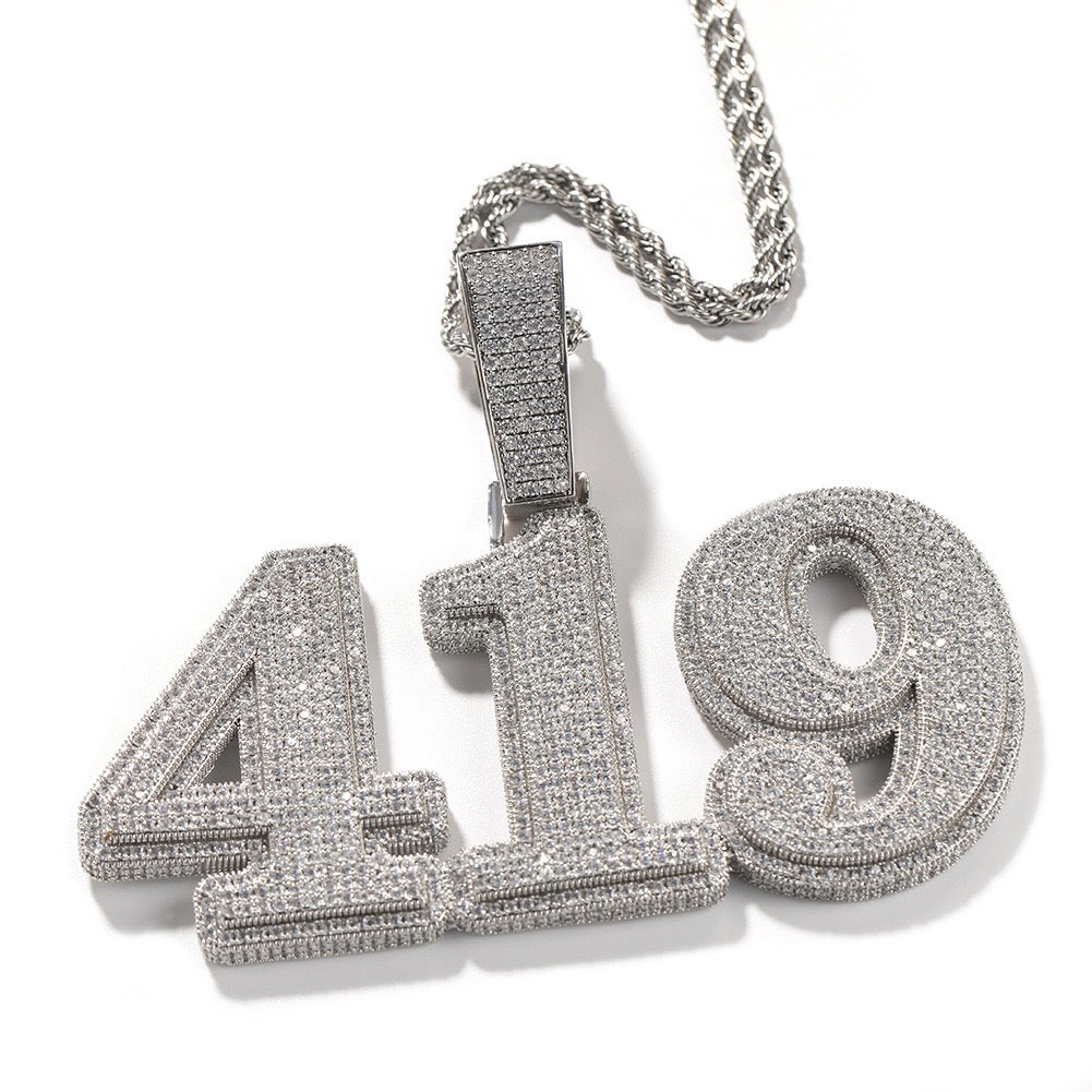 Custom Iced Letter & Number Pendant