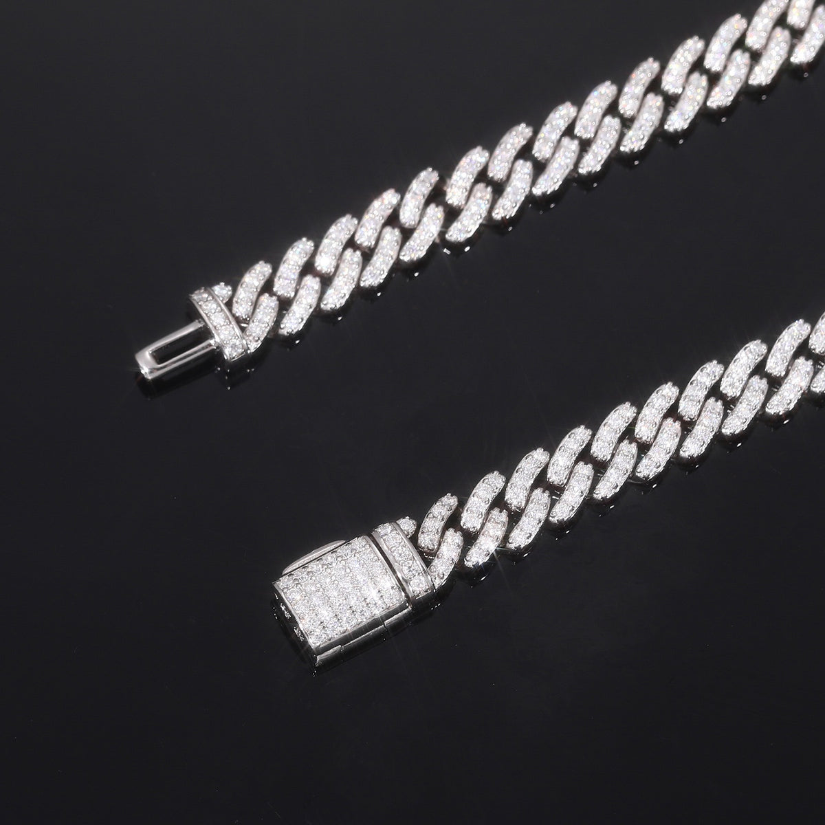 6mm VVS1 D Moissanite Iced Miami Cuban Chain Necklace- Miles Jewellery