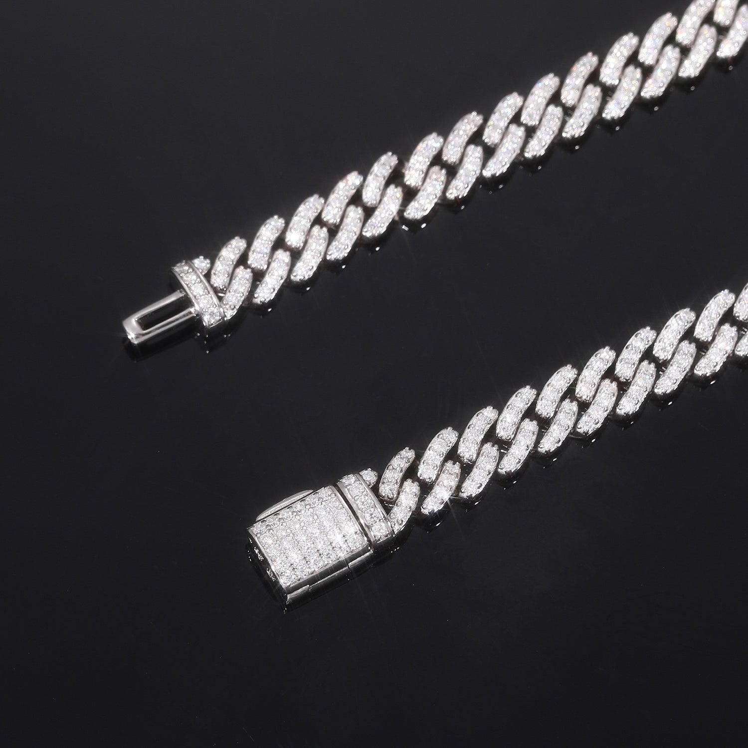 6mm VVS1 D Moissanite Iced Miami Cuban Chain Necklace- Miles Jewellery