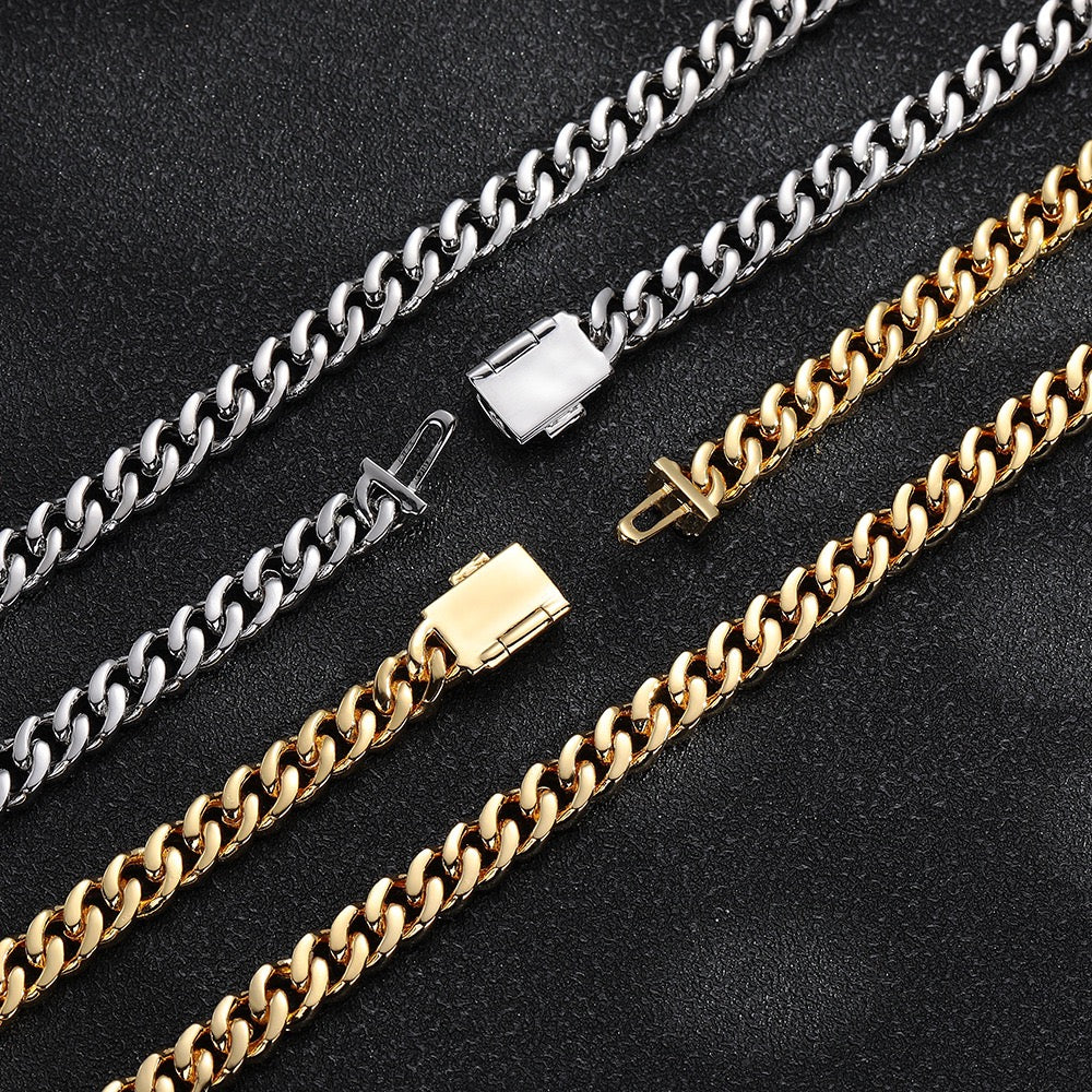 Collier ras du cou cubain glacé de 6 mm