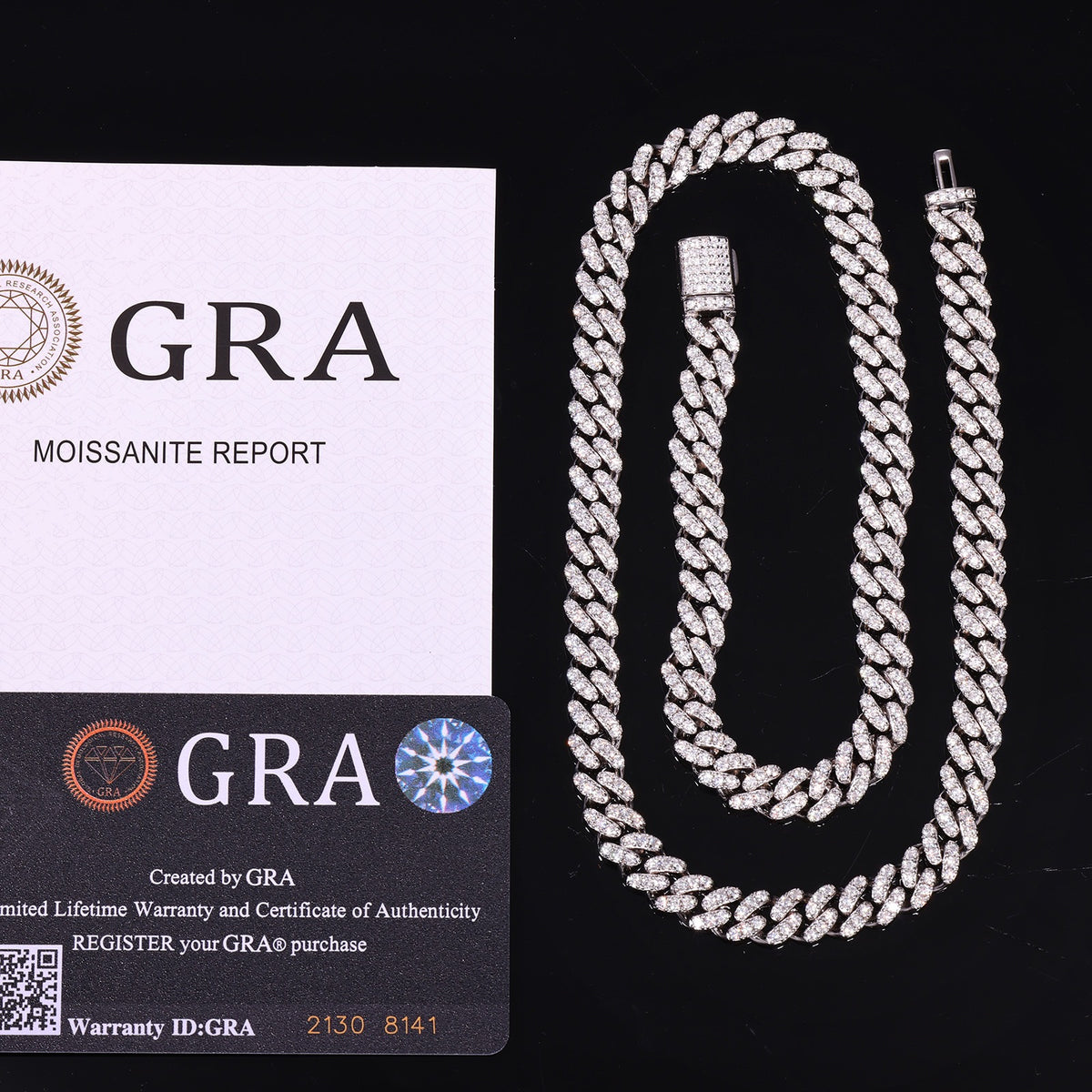 8mm Moissanite Cuban Chain