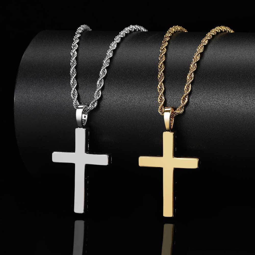 Iced Out Large Cross Pendant- Miles Jewellery