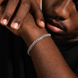 6mm Iced Out Cuban Chain bracelet product view 2