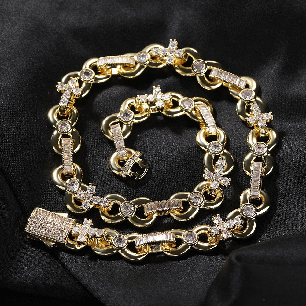 Iced Infinity Cross Link necklace product view 5