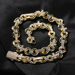 Iced Infinity Cross Link necklace product view 5