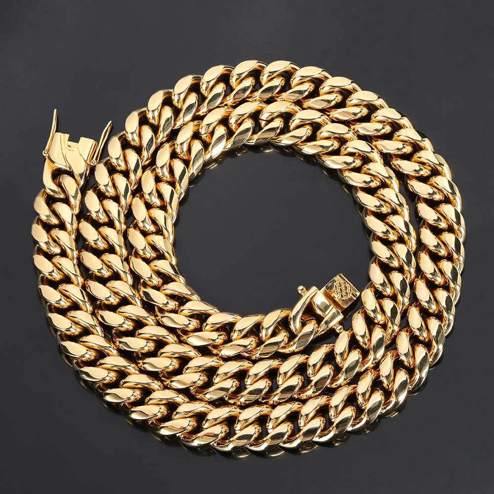 6-18mm Miami Stainless Steel Cuban Link necklace product view 17