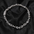 Iced Infinity Cross Link Chain Necklace
