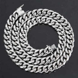 6-18mm Miami Stainless Steel Cuban Link necklace product view 16