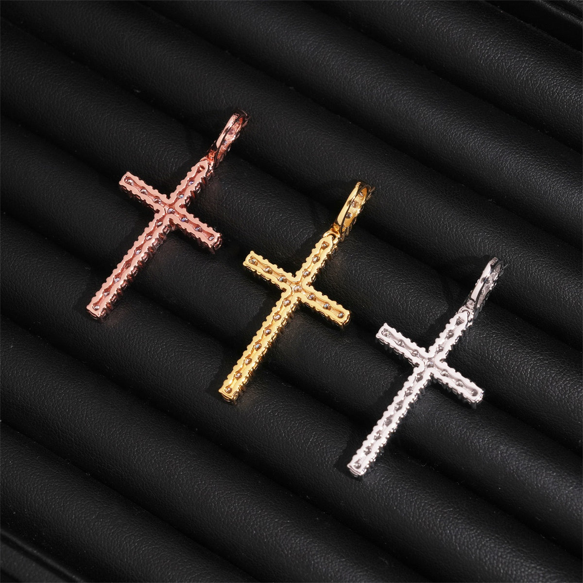 3mm Moissanite Cross Pendant