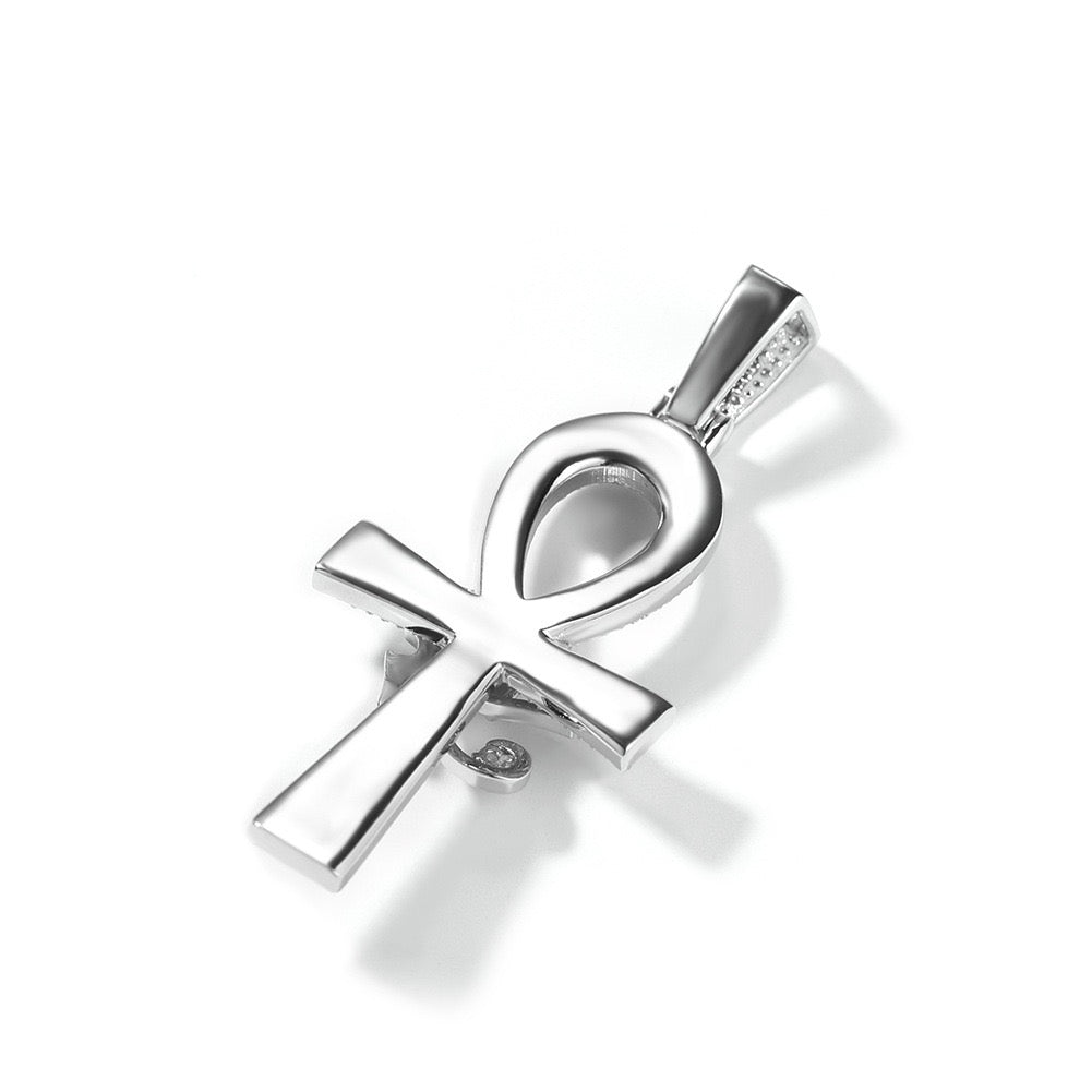 Iced Out Ankh Eye of Horus Cross Pendant