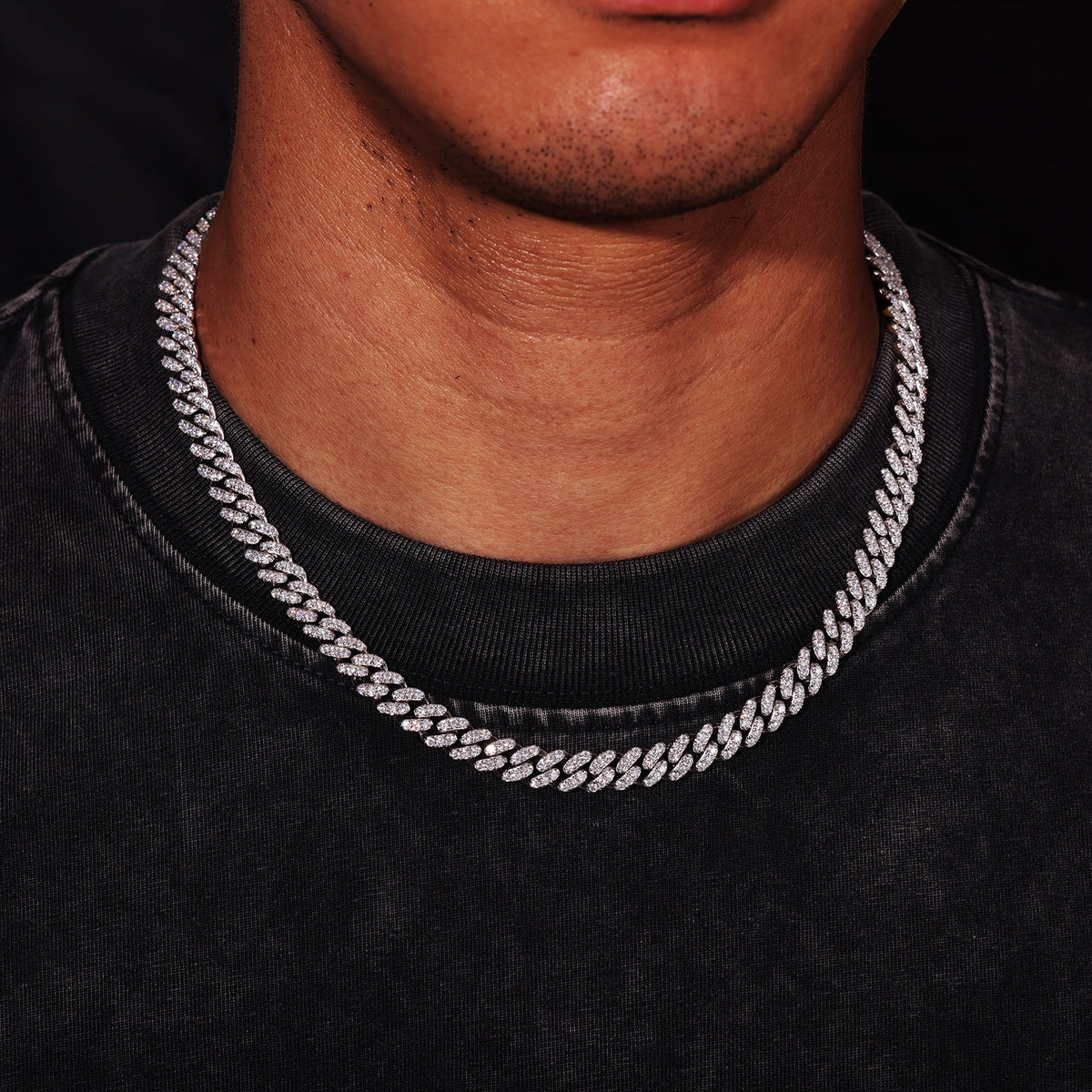 8mm Moissanite Cuban Chain